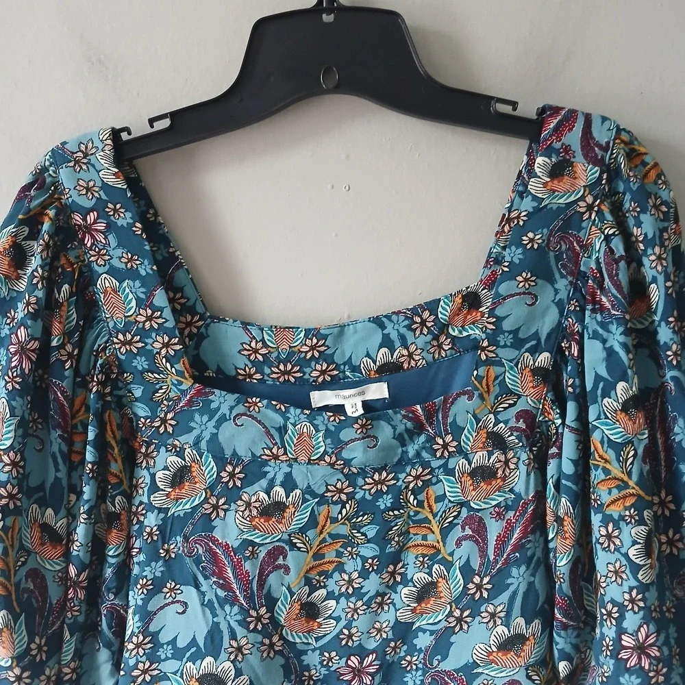 Maurices Women's Size Medium Babydoll Tiered Floral Mini Dress Boho CottageCore